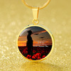 Australia Necklace Circle Anzac Day We Will Remember Them