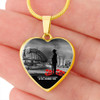 Australia Necklace Heart At The Going Down Of The Sun We Will Remember Them