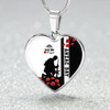 Australia Necklace Heart Anzac Day Lest We Forget Simple Style