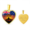 Australia Necklace Heart Anzac Day Soldiers