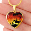 Australia Necklace Heart Lest We Forget Horse Design