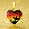 Australia Necklace Heart Lest We Forget Horse Design