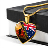 Australia Necklace Heart Lest We Forget Barbed Wire