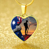 Australia Necklace Heart Lest We Forget Half Flag