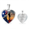 Australia Necklace Heart Lest We Forget Half Flag