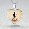 Australia Necklace Heart Lest We Forget Soldiers And Poppy Flower