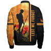 Australia Bomber Jacket Lest We Forget Quater Style