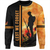 Australia Sweatshirt Lest We Forget Quater Style