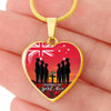 Australia Necklace Heart Anzac Day Australian Red Ensign