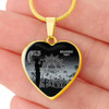 Australia Necklace Heart Anzac Day Lest We Forget Black