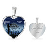Australia Necklace Heart Anzac Day Lest We Forget Blue