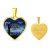 Australia Necklace Heart Anzac Day Lest We Forget Blue