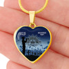 Australia Necklace Heart Anzac Day Lest We Forget Blue