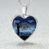 Australia Necklace Heart Anzac Day Lest We Forget Blue