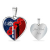 Australia Necklace Heart Anzac Day Lest We Forget Remebrance Day (Blue)