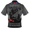 Australia Anzac Zip Polo Shirt Anzac Day Poppy Flowers Grey 2