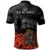 Australia Polo Shirt Lest We Forget Hat And Boots Design Poppy Flower