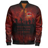 Australia Bomber Jacket - Anzac Day Their Name Liveth For Evermore Dark Grunge Style
