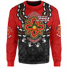 Australia Sweatshirt Aboriginal Inspired Naidoc Symbol Pattern