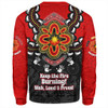 Australia Sweatshirt Aboriginal Inspired Naidoc Symbol Pattern