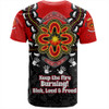 Australia T-Shirt Aboriginal Inspired Naidoc Symbol Pattern