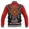 Australia Baseball Jacket Aboriginal Inspired Naidoc Symbol Pattern