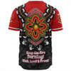 Australia Baseball Shirt Aboriginal Inspired Naidoc Symbol Pattern