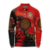 Australia Long Sleeve Polo Shirt Aboriginal Indigenous Naidoc Week Simple