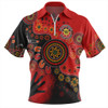 Australia Zip Polo Shirt Aboriginal Indigenous Naidoc Week Simple