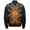 Australia Bomber Jacket Naidoc Week Aboriginal Pattern Hand Symbols