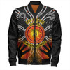 Australia Bomber Jacket Naidoc Week Aboriginal Pattern Hand Symbols