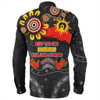 Australia Long Sleeve Shirt Aboriginal Indigenous Naidoc Week Dreamtime Dot Painting With Flag