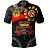 Australia Polo Shirt Aboriginal Indigenous Naidoc Week Dreamtime Dot Painting With Flag