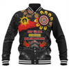 Australia Baseball Jacket Aboriginal Indigenous Naidoc Week Dreamtime Dot Painting With Flag