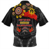 Australia Zip Polo Shirt Aboriginal Indigenous Naidoc Week Dreamtime Dot Painting With Flag