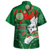 South Sydney Rabbitohs Hawaiian Shirt Aboriginal Indigenous Naidoc Week Dreamtime Dot Painting With Flag