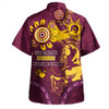 Brisbane Broncos Hawaiian Shirt Aboriginal Indigenous Naidoc Week Dreamtime Dot Painting With Flag