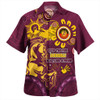 Brisbane Broncos Hawaiian Shirt Aboriginal Indigenous Naidoc Week Dreamtime Dot Painting With Flag