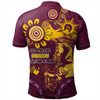 Brisbane Broncos Polo Shirt Aboriginal Indigenous Naidoc Week Dreamtime Dot Painting With Flag