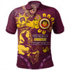 Brisbane Broncos Polo Shirt Aboriginal Indigenous Naidoc Week Dreamtime Dot Painting With Flag