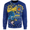 Parramatta Eels Sweatshirt Aboriginal Indigenous Naidoc Week Dreamtime Dot Painting With Flag