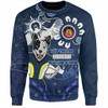 North Queensland Cowboys Sweatshirt Aboriginal Indigenous Naidoc Week Dreamtime Dot Painting With Flag