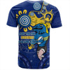 Parramatta Eels T-Shirt Aboriginal Indigenous Naidoc Week Dreamtime Dot Painting With Flag