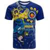 Parramatta Eels T-Shirt Aboriginal Indigenous Naidoc Week Dreamtime Dot Painting With Flag