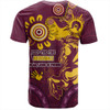 Brisbane Broncos T-Shirt Aboriginal Indigenous Naidoc Week Dreamtime Dot Painting With Flag