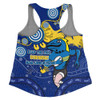 Parramatta Eels Women Racerback Singlet Aboriginal Indigenous Naidoc Week Dreamtime Dot Painting With Flag