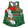 South Sydney Rabbitohs Women Racerback Singlet Aboriginal Indigenous Naidoc Week Dreamtime Dot Painting With Flag