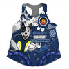 North Queensland Cowboys Women Racerback Singlet Aboriginal Indigenous Naidoc Week Dreamtime Dot Painting With Flag