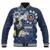 North Queensland Cowboys Baseball Jacket Aboriginal Indigenous Naidoc Week Dreamtime Dot Painting With Flag