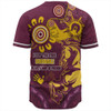 Brisbane Broncos Baseball Shirt Aboriginal Indigenous Naidoc Week Dreamtime Dot Painting With Flag